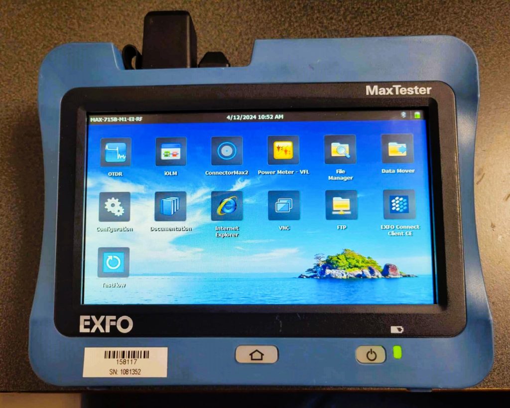 EXFO-MAX-715B-M1 Home Screen